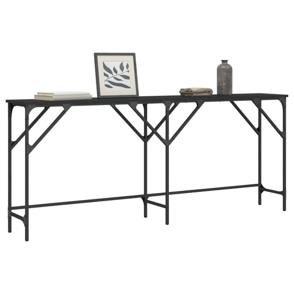 Petromila vidaXL Konzolový stolík čierny 180x29x75 cm kompozitné drevo
